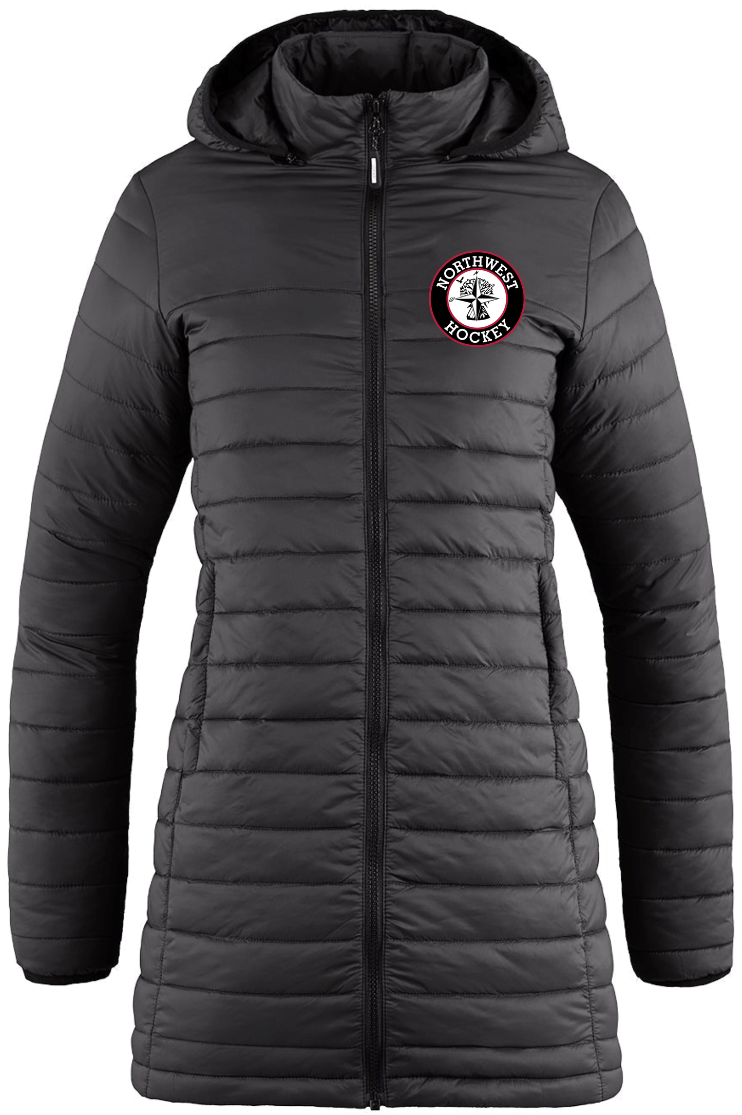 Ladies full length puff jacket