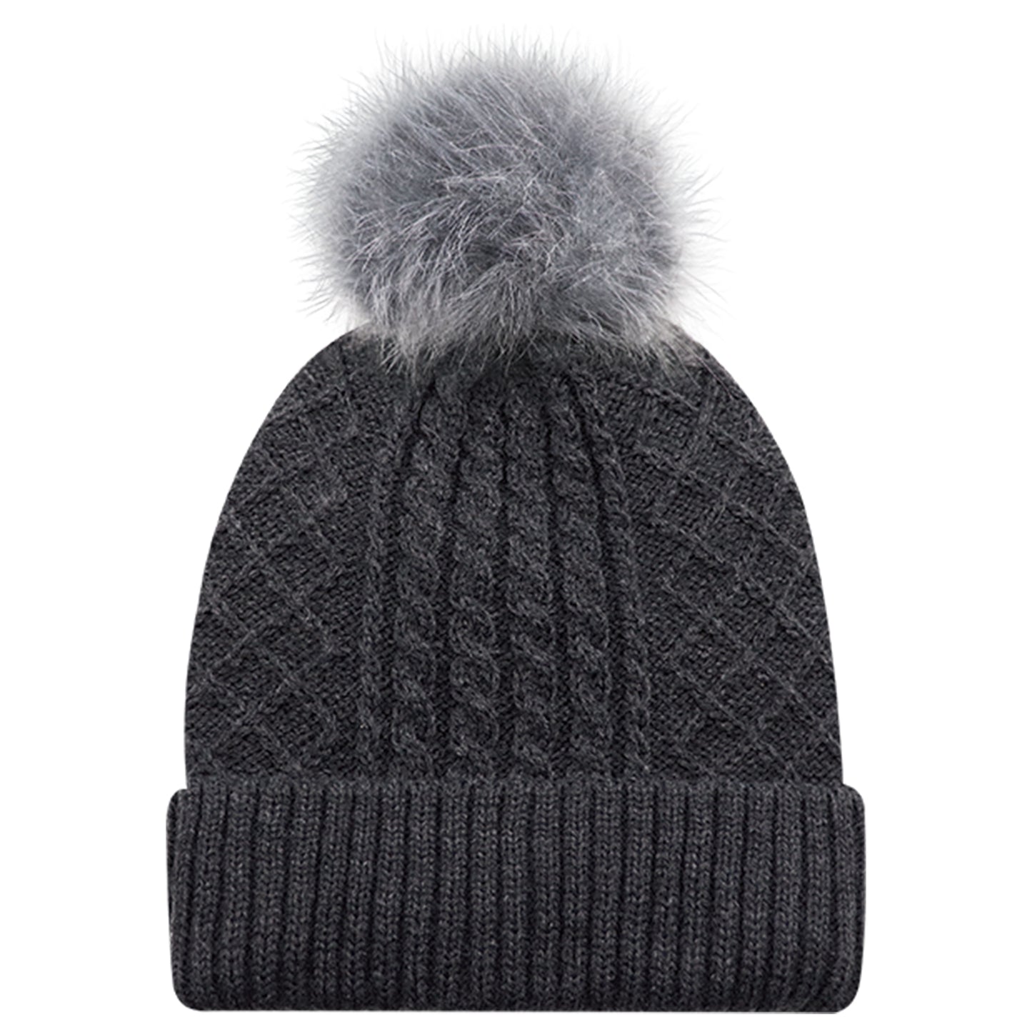 Satin lined pom pom toque