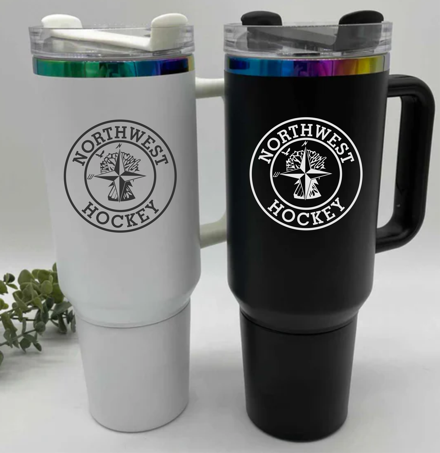 40 oz tumbler with lasered logo